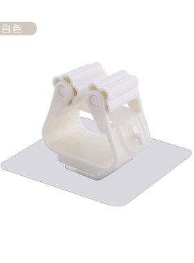 速发免打孔固把夹卡扣拖拖器挂钩扫把定布挂架粘钩粘胶吸盘壁挂器