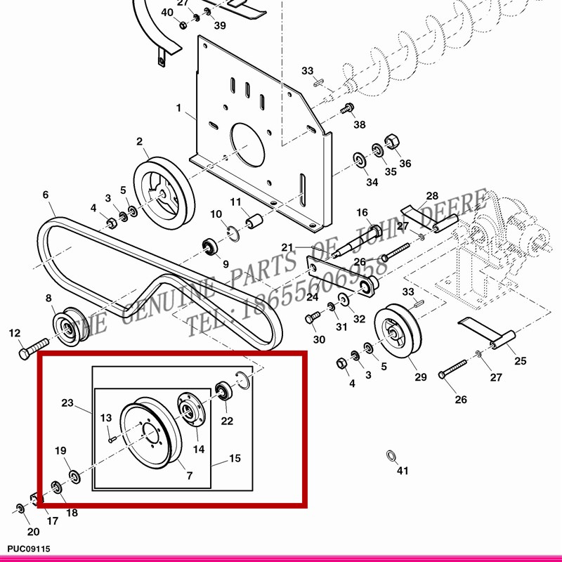 速发C1106迪尔W210 W80 C100 L60R40涨紧轮约翰收割机原厂配件包