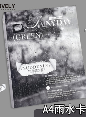 LOVELY 大A4灰色雨水卡册内页镭射票收纳九宫格3寸小卡追星拍立得