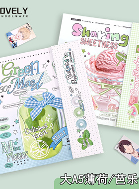 LOVELY 大A5薄荷/芭乐卡册磁吸搭扣追星专辑小卡3寸拍立得收纳册