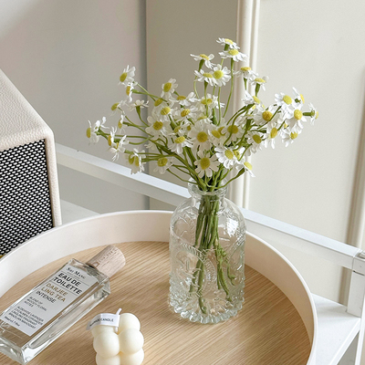 速发假甘菊小雏菊洋花花客厅摆设桌面花饰品装束花艺摆件拍照道具