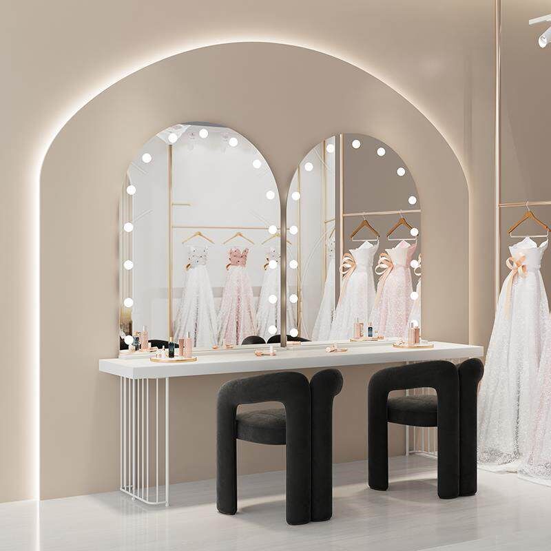 速发婚纱店影楼专业带灯化妆台彩妆师摄影培训工作室专用梳妆台实
