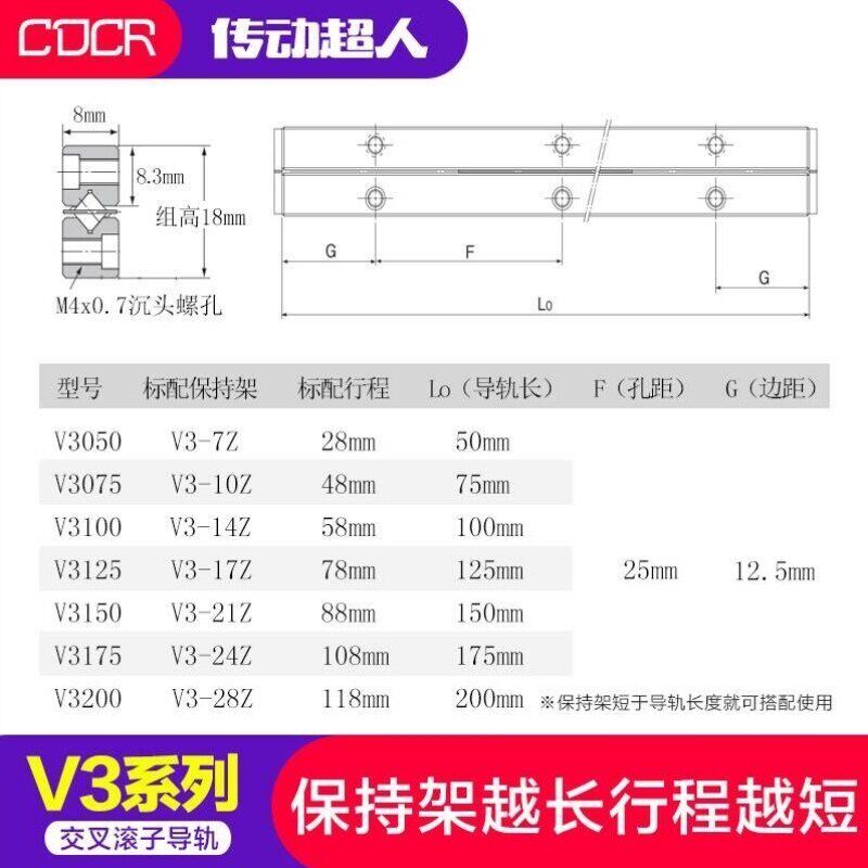 速发交叉导轨交叉滚柱导轨高精度滚子保持架滚柱thk通用