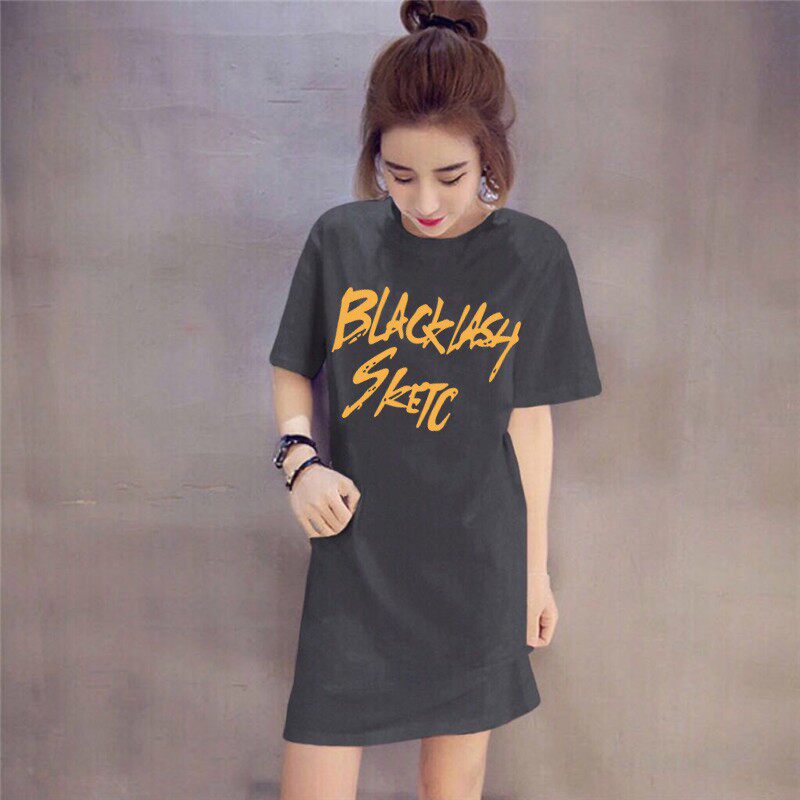 速发孕妇装夏装连衣220裙1中长款T恤天码潮辣妈个性宽松夏大裙子