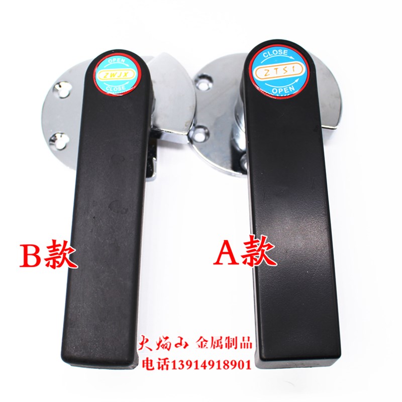 旋转压紧式门把手锌合金烘箱拉手蒸饭车蒸柜拉手烘箱把手烤箱门锁