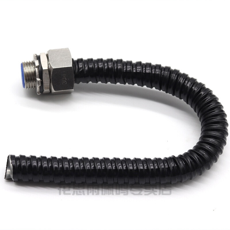 花思雨金属软管穿线管304阻燃波纹绝缘软管包塑金属软管不锈钢软