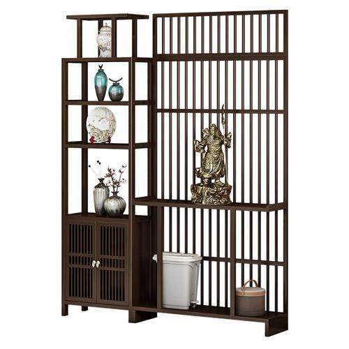 旷途 新中式屏风隔断实木博古架装饰架客厅入户办公室茶室玄关置