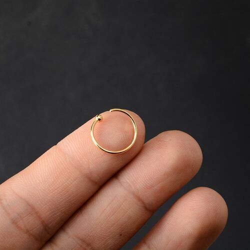 极速2PCS /Pack Surgical Steel Captive Bead Ring Ear Hoop Nos