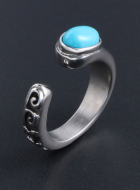 极速Jewelry titanium steel retro personality exotic three co