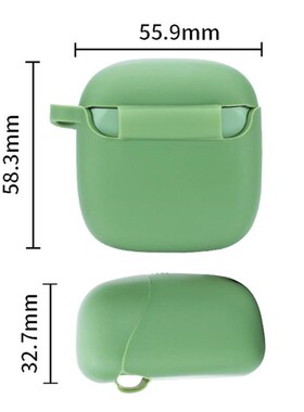 1PC Colorful TWS Silicone Solid Color Protective Case Bluet