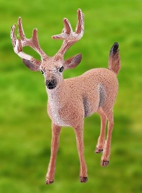 PVC  Practical Home Decoration White Tail Deer Fox Figurine