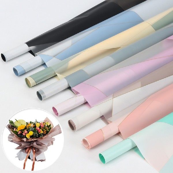 20PCS/PACK Flower Wrapping Paper Phnom Penh Jelly Film