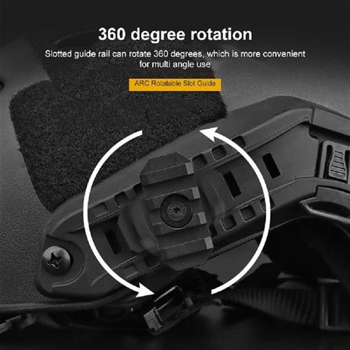 2pcs Helmet Side Guide Rails 360 Degrees Helmet Side Rail