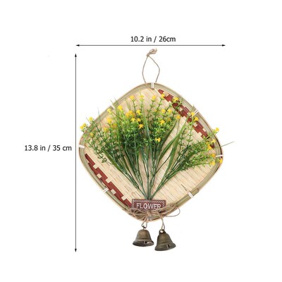 极速1PC Wall Decorative Pendant Rural Bamboo Weaving Hanging