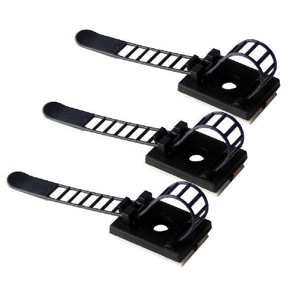 20pcs Sticky Adjustable Wire Ties Cable Clips Clamp Self