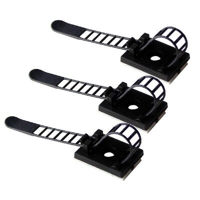 20pcs Sticky Adjustable Wire Ties Cable Clips Clamp Self