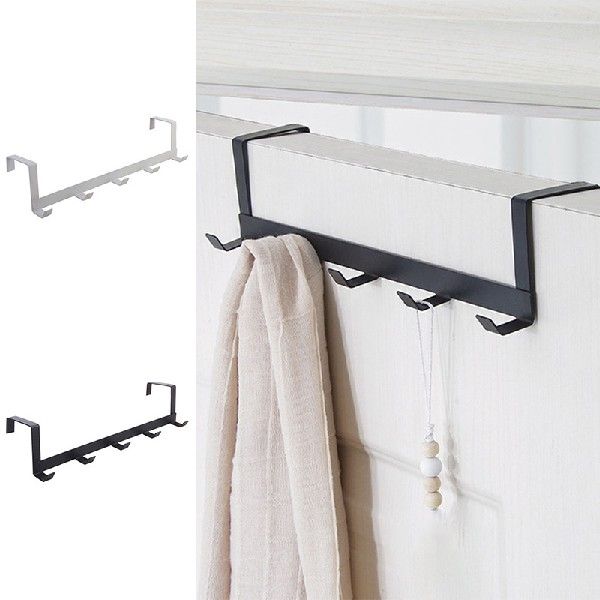 Hooks Over The Door 5 Hooks Home Bathroom Organizer Rack