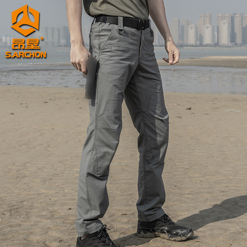 昂垦春秋隐锋战术长裤男修身特种兵弹力作训裤军迷裤户外工装裤子