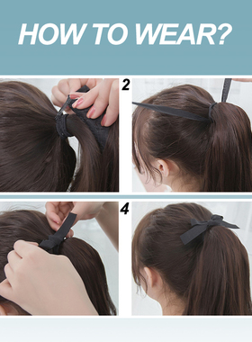 85cm Synthetic Long Straight Wrap Around tail Clip In tail F