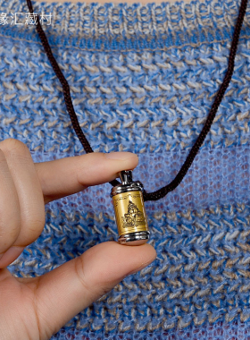 佛像嘎乌盒 转经轮挂坠四臂观音绿度母文殊菩萨黄财神噶乌盒吊坠