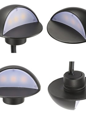 10Pcs/set 50mm Black Half Moon Waterproof Garden Yard Pathwa