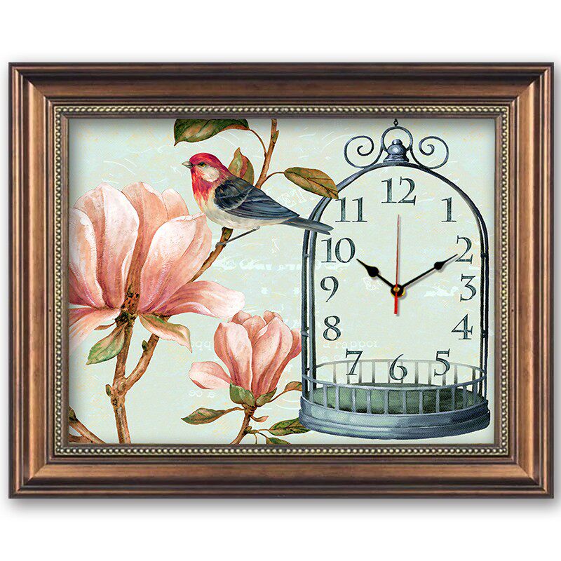 新品网红美式电表箱装饰画带v钟表免打孔欧式客厅配强弱电箱电闸