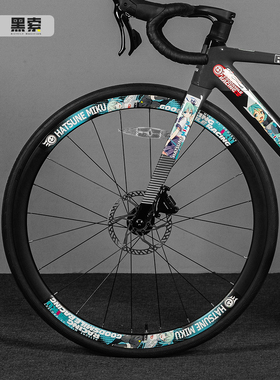 适用于喜德胜Ad350-Ad300公路自行车轮对轮毂变色贴纸车身装饰膜