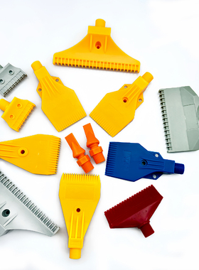 塑料ABS吹风喷嘴1/4不锈钢扁平鸭嘴吹气喷头梳型加宽扇形多孔风刀