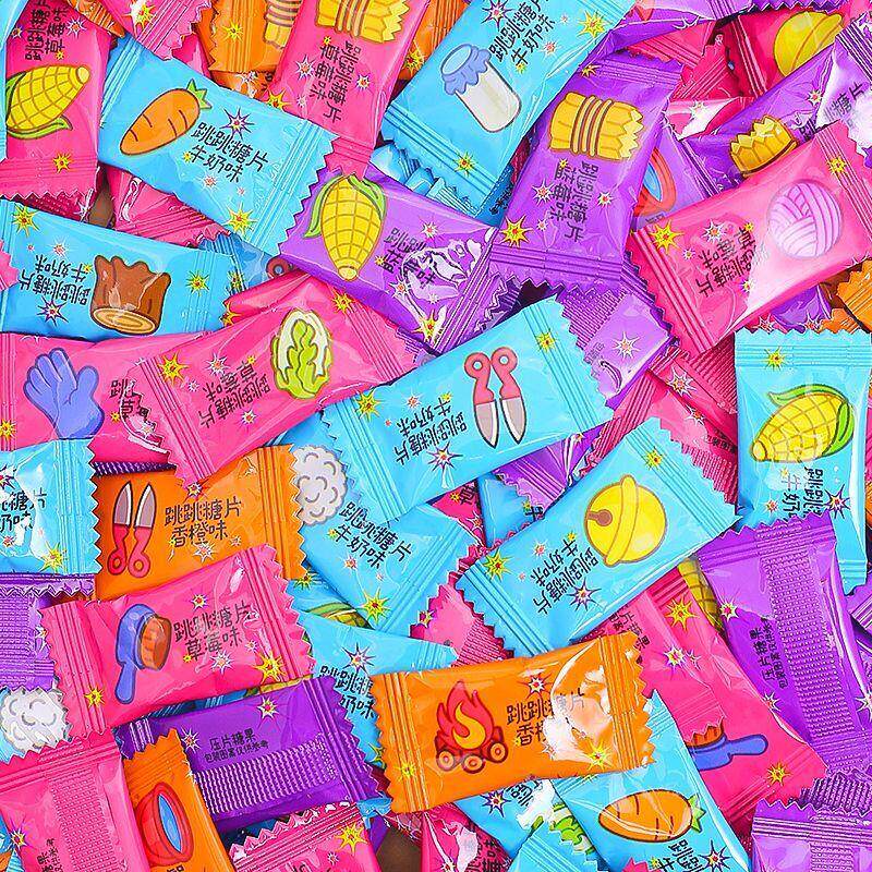 跳跳糖片混合水果味网红高颜值散独立包装果糖果奶片糖混装小零食