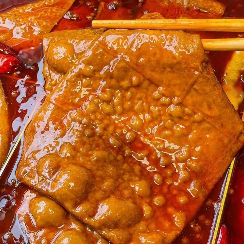 泡泡豆干薄豆干重庆火锅烧烤串串食材卤香整张牛皮豆干网红豆腐干