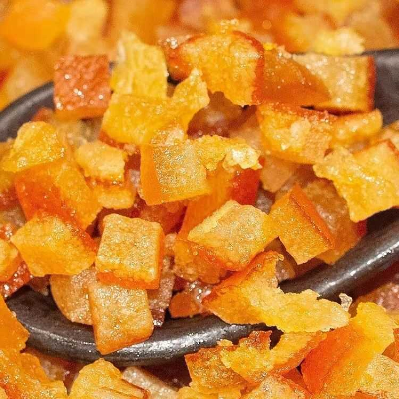 糖渍橙皮丁烘焙专用橙皮干块糖浸陈皮糕橘皮正品橙丁脯丁粒