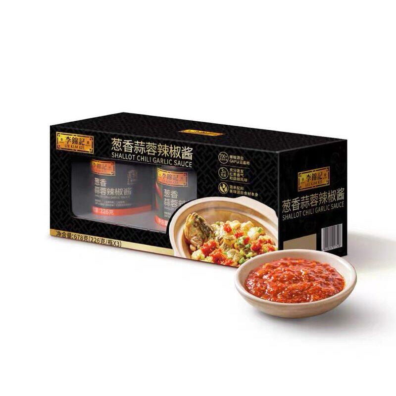 山姆MM李锦记葱香蒜蓉辣椒酱酸辣适口肠粉拌面蘸酱代购官方旗舰店