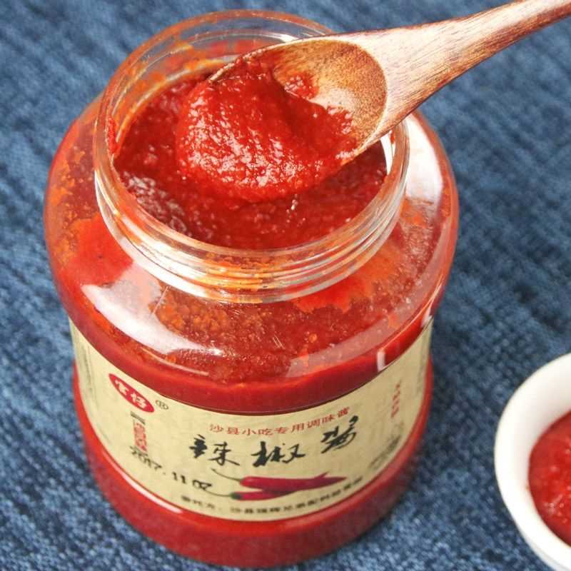 沙县小吃辣椒酱瓶装 福建特产蒜香味农家自制辣酱调味料包邮