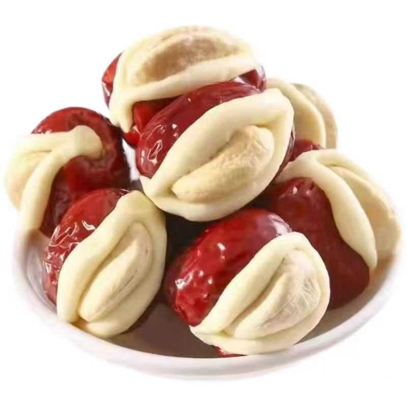 红枣独立奶芙枣包装牛奶坚果零食夹泡奶枣新疆腰果奶酪夹心休闲