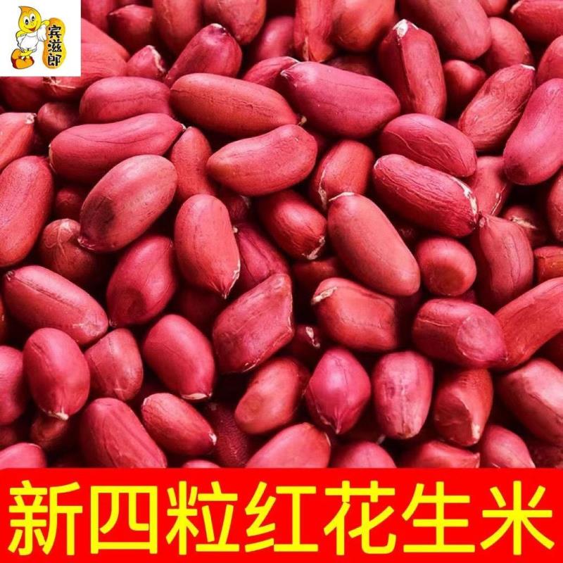 2023年红皮花生米新货小粒生花生仁农家四粒红花生米红衣花生米仁