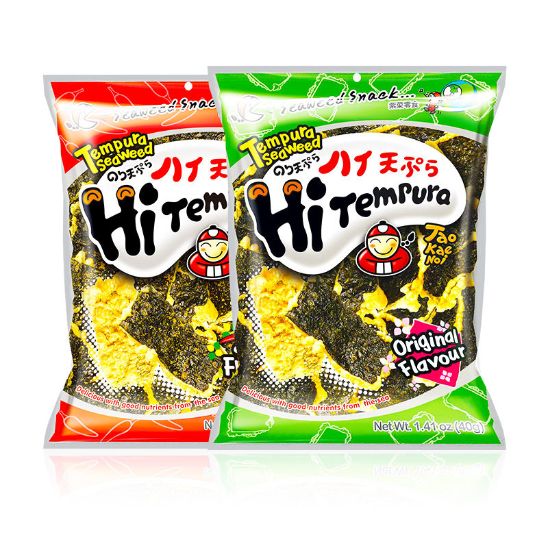 泰国进口老板仔天妇罗海苔脆片紫菜小老板儿童休闲食品解馋小零食