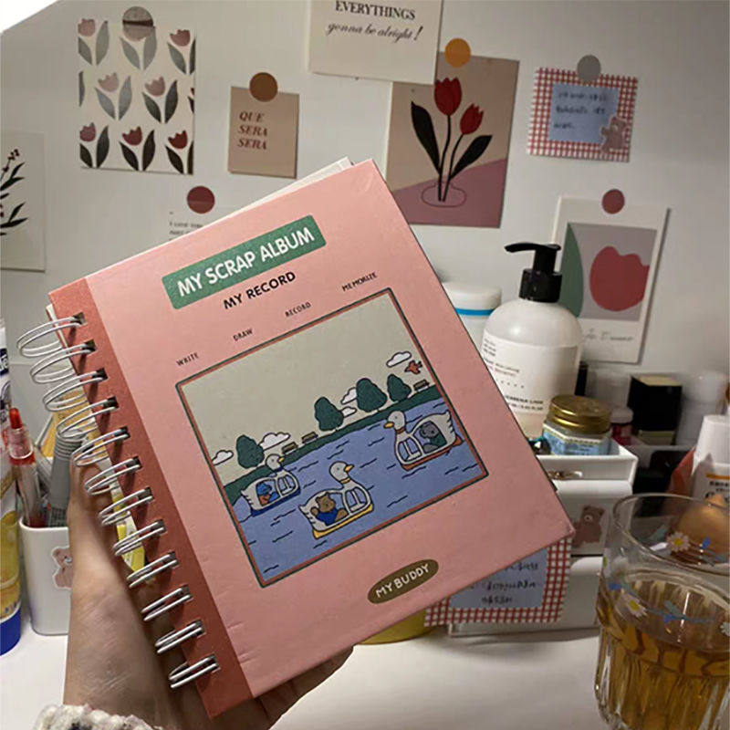 自粘相册ins卡通可爱相簿生活小记录线圈本追星女孩爱豆diy收藏夹