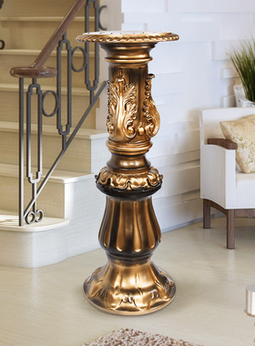 欧式复古大型招财摆件创意摆设罗马柱落地家居开业礼品摆件装饰品