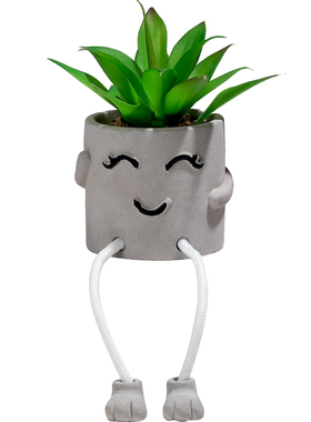 北欧风仿真多肉小盆栽创意家居桌面吊脚娃娃仙人掌假绿植摆件ins