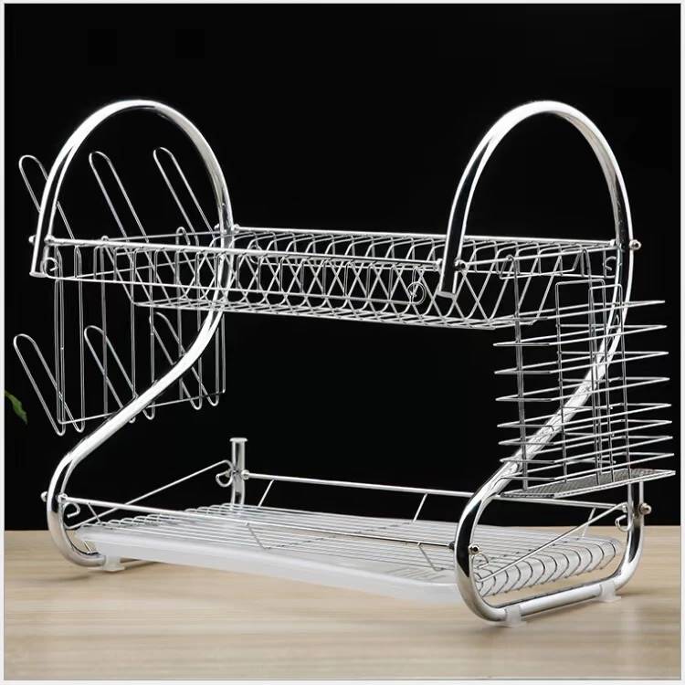 双层多功能碗碟架晾碗架沥水架 创意碗盘架放盘子架LTJA