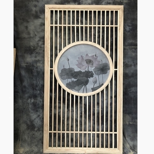 日式屏风隔断客厅遮挡新中式镂空玄关窗花花格实木格子格栅