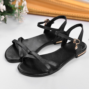 Sandals Summer Genuine Leather Flops Comfortable Flip Women