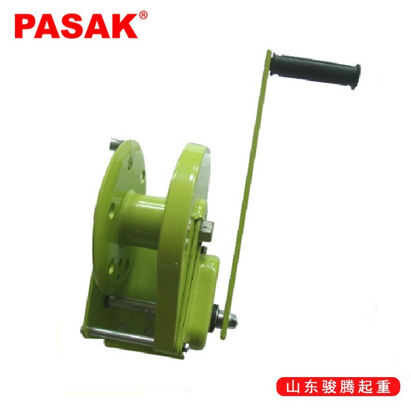 台湾双向自锁手摇绞盘帕萨克附煞车不锈钢手摇绞车手动卷扬机