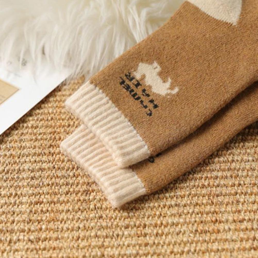 Winter Warm Wool Socks For women Men Thick Socks Camel Warm