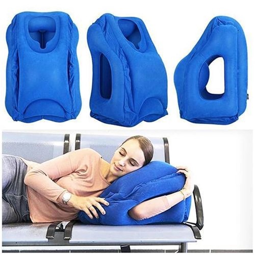 inflatable pillow travel pillows car plane train rest 趴睡枕