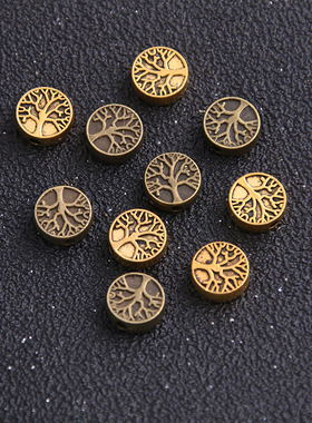 20pcs 9*9mm Three Color Round ree Bead Spacer Bead Charms Fo