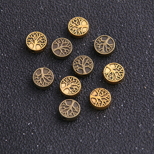 ree 9mm Charms Spacer Bead Round Color Three 20pcs