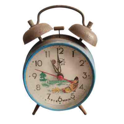 民俗老物件民国老钟表小闹钟收藏座钟杂项老东西旧货古董怀旧摆件