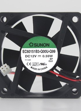 60mm silent fan 6015 EC60151B3-Q00U-Q99 12V 0.59W cooling 60