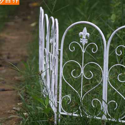 极速花园铁复古爬藤花支架小篱笆隔断栅栏草坪护栏围栏户外庭院装
